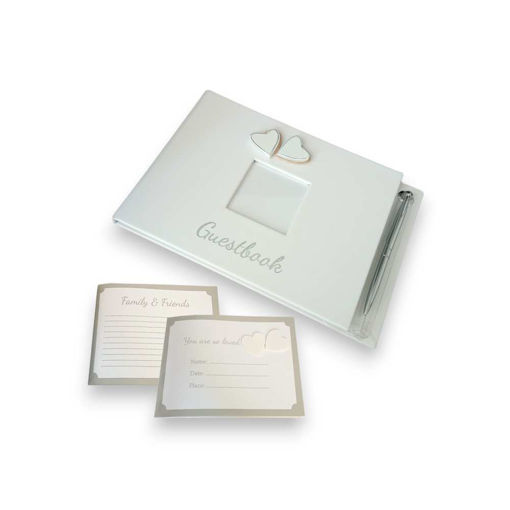 Picture of CHRISTENING LEATHERETTE GUESTBOOK & PEN